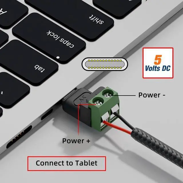 Alt view image 6 of 7 - Vszerda 5pcs/Set Type-C Male Plug OTG Pinout to 2Pin Terminal Output Fast Charge Adapter DIY OEM Repair Solderless Connector DC 5V USB2.0 Power
