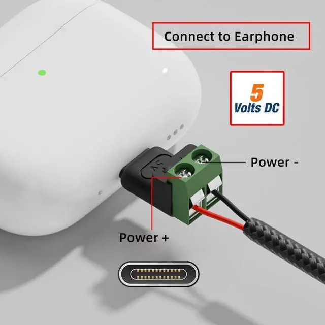Alt view image 4 of 7 - Vszerda 5pcs/Set Type-C Female Socket OTG to 2Pin Terminal Output Fast Charge Adapter DIY OEM Repair Solderless Connector DC 5V USB2.0 Power