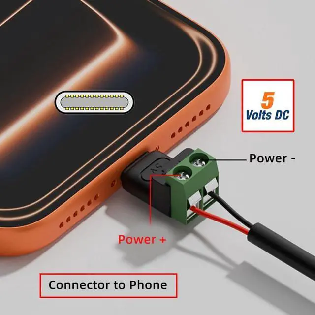 Alt view image 4 of 7 - Vszerda 5pcs/Set 2Pin Terminal Input to Type-C Male Plug Output Connector Fast Charge Adapter DIY OEM Repair Solderless Connector DC 5V USB2.0 Power