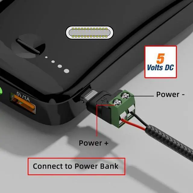 Alt view image 7 of 7 - Vszerda 5pcs/Set 2Pin Terminal Input to Type-C Male Plug Output Connector Fast Charge Adapter DIY OEM Repair Solderless Connector DC 5V USB2.0 Power