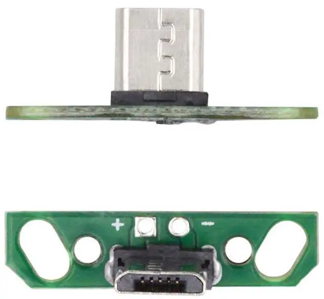 Alt view image 7 of 7 - Vszerda 5pcs Micro USB2.0 Male Plug Connector DIY OEM 7mm Length with PCB Board Mounting Assembly Solder Type