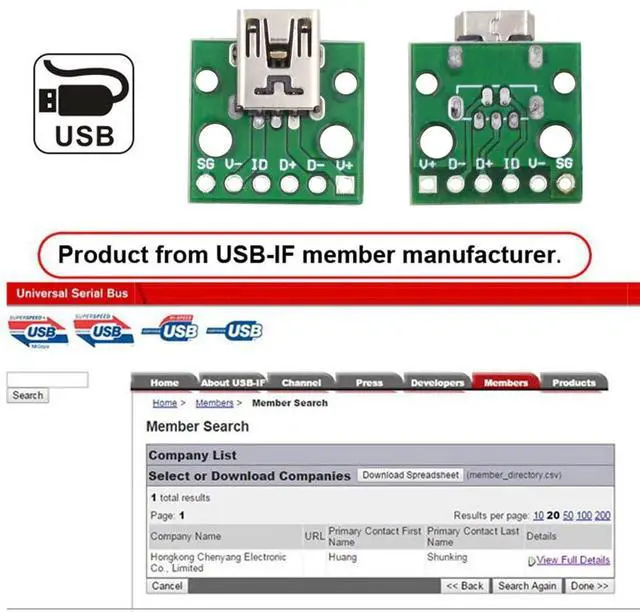 Alt view image 7 of 7 - Vszerda 5pcs USB2.0 Mini-B Female Receptacle Socket Connector DIY OEM Horizontal with PCB Board Mounting Assembly Solder Type 480Mbps
