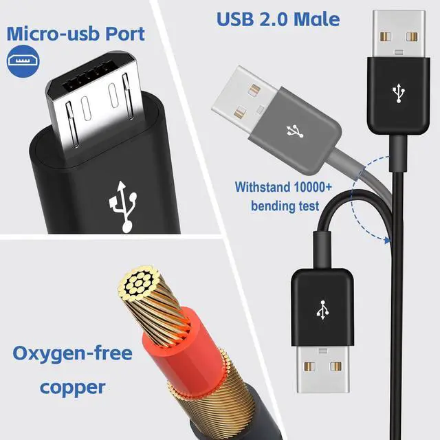 Alt view image 6 of 7 - Vszerda Micro USB Splitter Cable, USB Type-A to 6 Type-Micro Multi Charging Cord, Multiple USBMicro Charger Cable for Galaxy S6/S5/Note4/Note3/Xperia Z3/Z2/More -1.64FT