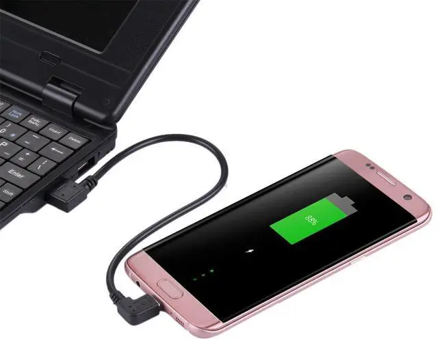 Alt view image 4 of 7 - Vszerda USB to Micro USB Cable 6Inch Right Angle Short USB Micro Cord 90 Degree Fast Charging Cable with Gold Plated Connectors for Samsung Galaxy S7/S6/S5 Kindle Fire TV Stick More (3-Pack)