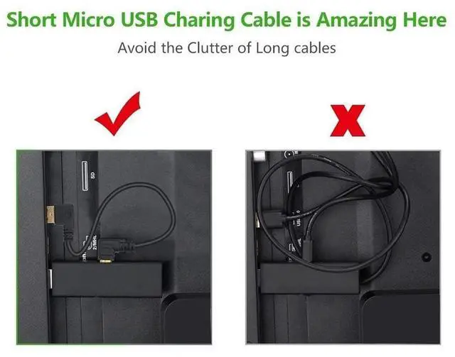 Alt view image 4 of 7 - Vszerda Short Mini USB Cable Type A 2.0 to 5 Pin Mini USB Cord Right Angle Data Charging Cable for Dash Cam, Rearview Mirror, Sat Nav, Camcorders, Cameras, Hard Drive & More (6-inch, 3-Pack)