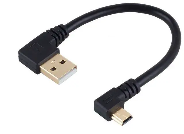 Alt view image 7 of 7 - Vszerda Short Mini USB Cable Type A 2.0 to 5 Pin Mini USB Cord Right Angle Data Charging Cable for Dash Cam, Rearview Mirror, Sat Nav, Camcorders, Cameras, Hard Drive & More (6-inch, 3-Pack)