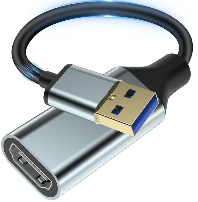 Main image of Vszerda USB to HDMI Adapter [1080P Full HD, Built-in Driver] HDMI Adapter for Laptop to Monitor USB 3.0 to TV Screen Converter for MacOS/Windows 11/10/8.1/8/7 Computers Desktops PC MacBook