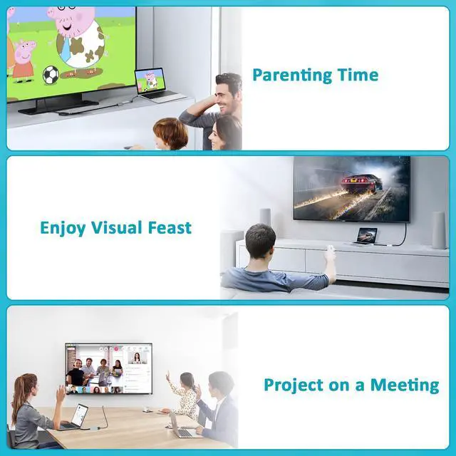 Alt view image 7 of 7 - Vszerda USB to HDMI Adapter [1080P Full HD, Built-in Driver] HDMI Adapter for Laptop to Monitor USB 3.0 to TV Screen Converter for MacOS/Windows 11/10/8.1/8/7 Computers Desktops PC MacBook