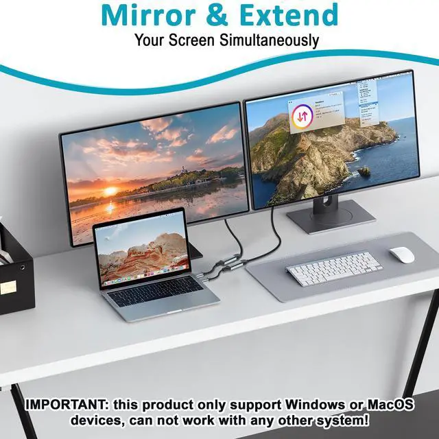 Alt view image 6 of 7 - Vszerda USB to HDMI Adapter [1080P Full HD, Built-in Driver] HDMI Adapter for Laptop to Monitor USB 3.0 to TV Screen Converter for MacOS/Windows 11/10/8.1/8/7 Computers Desktops PC MacBook