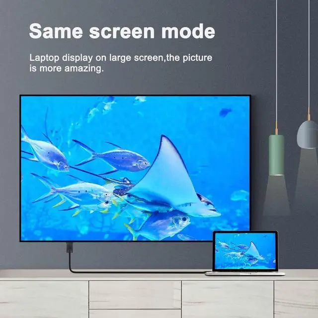 Alt view image 5 of 7 - USB C to VGA 6 Feet Cable, USB-C to VGA Adapter for Monitor, Type-C to 15Pin D-Sub Video Cord Thunderbolt3 Compatible with iPhone 15 Pro, MacBook Pro/Air 2023, iPad Pro, XPS 17, Surface Book 3, More