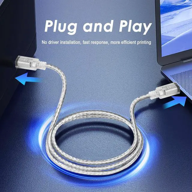 Alt view image 3 of 6 - Vszerda Firewire 800 Male to Male Cable 9Pin IEEE 1394-b High Speed Data Cord for External Disk Drives to Computers with 9Pin Firewire 1394 Ports (Transparent Shell, 3FT)