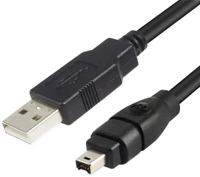 Main image of Vszerda Firewire to USB Adapter Cable for 4 Pin IEEE 1394-a Devices Only Viewing Files on Computer Laptop FireWire 400 to USB 2.0 Connector Cord for Digital Video Cameras External Hard Drives (6 Feet)