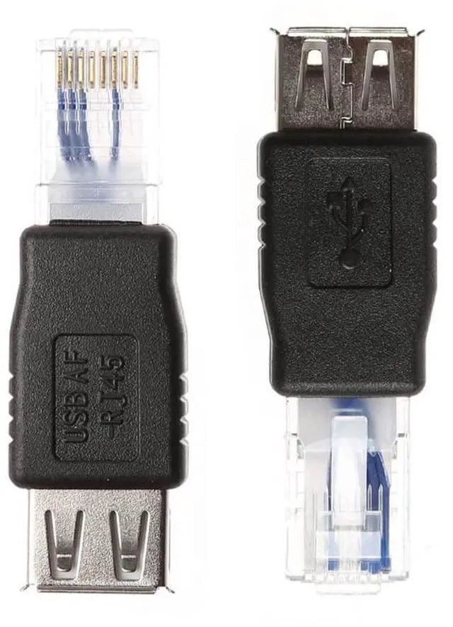 Alt view image 6 of 7 - Vszerda Ethernet to USB Adapter 2PCS for ADSL Modem/Router/Computer Camera/Surveillance Camera with Network Function - RJ45 LAN Internet Male to USB Female Connector
