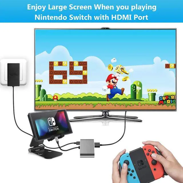 Alt view image 6 of 6 - Vszerda USB C to Dual HDMI Adapter, USB-C Hub Multiport Adapter with 4K USB 3.0 PD 100W, Support 2 HDMI Splitter Display for MacBook, iPhone 16/15, Laptop, Google Phone, Samsung Galaxy