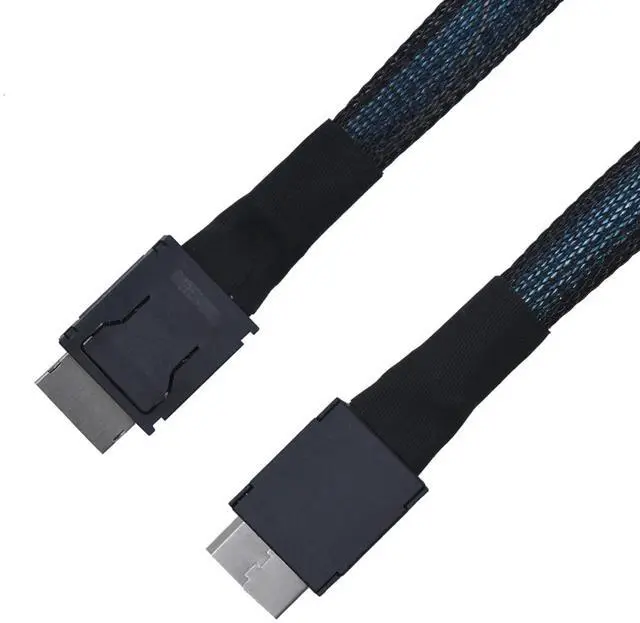 Alt view image 7 of 7 - Vszerda Oculink Cable PCIe 4.0 SFF-8611 4i Long Male Extension Cable for Oculink eGPU onexGPU Mini PC SSD, 6.6 feet (200 cm)