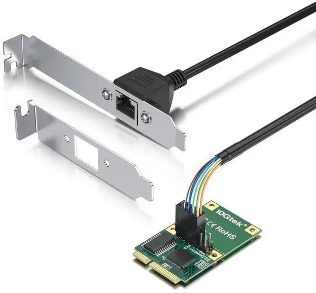 Main image of Vszerda Mini PCIe Gigabit Ethernet Network Card, Single RJ45 Port, 1G NIC Compare to Intel I210AT, with 30-cm Cable, Mini Pice Interface, not for M.2