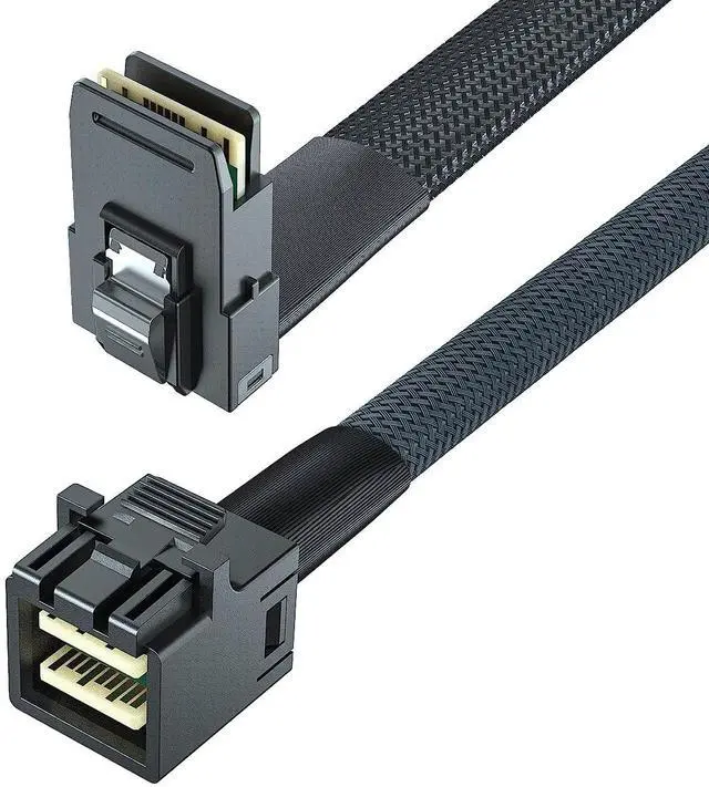 Main image of Vszerda 12G Internal Mini SAS HD SFF-8643 to SFF-8087 Cable, Straight to Right Angle, 1m, 36 Pin, with Sideband,100 Ohm, Flexible, Support RAID, PCIE Controller, 1-m(3.3ft)
