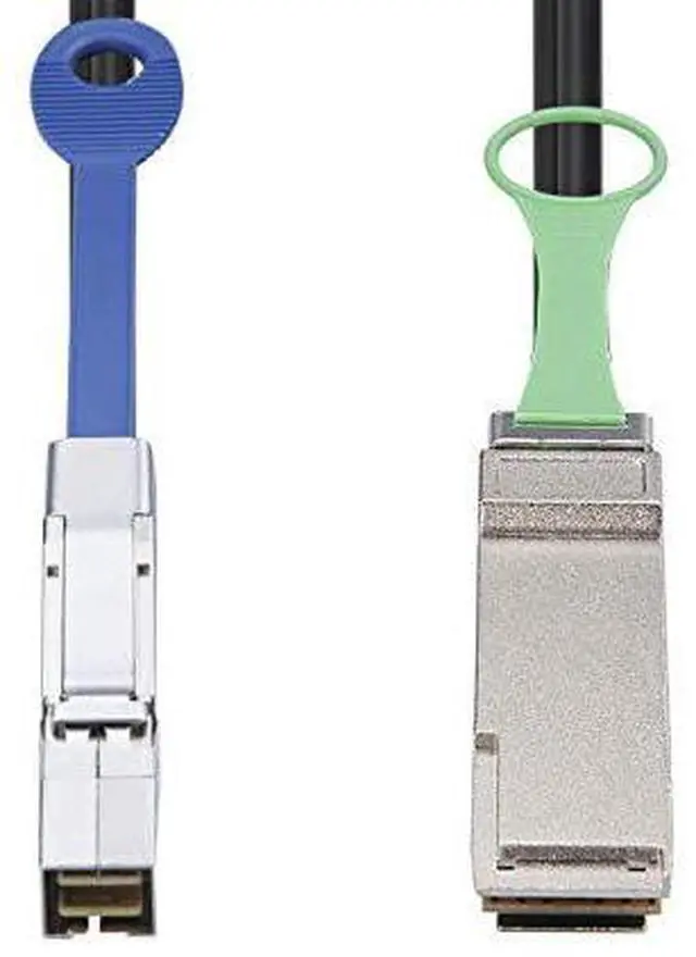 Alt view image 6 of 6 - Vszerda QSFP to SFF-8644 Min SAS Cable, SFF-8436 to SFF-8644 External Copper SAS, DDR Hybrid Cable for NetApp DS4243 DS4246 DS2246, 100-Ohm, 0.5-Meter(1.64-ft)