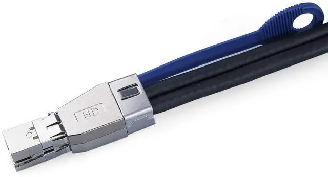 Alt view image 4 of 6 - Vszerda QSFP to SFF-8644 Min SAS Cable, SFF-8436 to SFF-8644 External Copper SAS, DDR Hybrid Cable for NetApp DS4243 DS4246 DS2246, 100-Ohm, 0.5-Meter(1.64-ft)