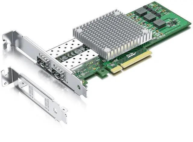 Main image of Vszerda 10Gb SFP+ PCI-E Network Card NIC, with Broadcom BCM57810S Chip, Dual SFP+ Port Card, PCI Express X8, Ethernet LAN Adapter Support Windows/Windows Server/Linux/VMware Esxi