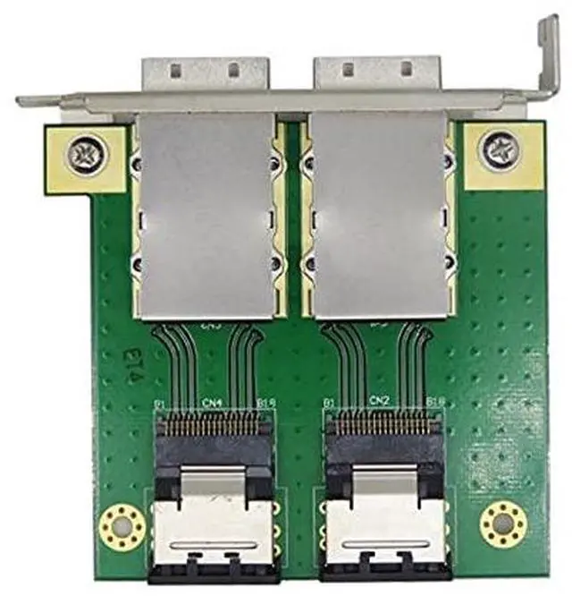 Alt view image 12 of 14 - Vszerda Mini SAS 2 SFF-8088 to 2 SFF-8087 HD Data Server Converter Adapter with Bracket