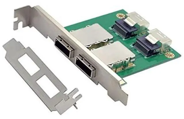 Alt view image 14 of 14 - Vszerda Mini SAS 2 SFF-8088 to 2 SFF-8087 HD Data Server Converter Adapter with Bracket