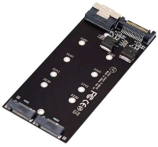 Main image of Vszerda Dual 2X NVME M.2 AHCI to Slimline PCIE Express 3.0 4.0 SFF-8654 8X Raid Card VROC Raid0 Hyper Adapter