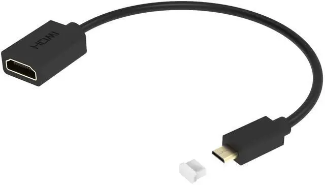 Main image of Micro HDMI to HDMI Adapter, 4K Mirco HDMI Male to HDMI Female Cable(Type D to Type A), Support 1080P 3D, for GoPro Hero8/7/6/5, Raspberry pi 4, Sony 6300, Nikon/Canon, Yoga 3 and Other Action Camera