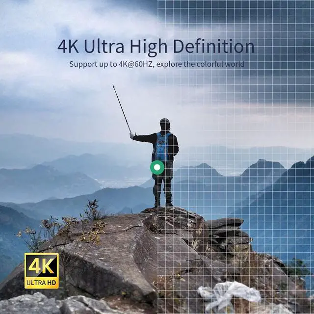 Alt view image 6 of 6 - Micro HDMI to HDMI Adapter, 4K Mirco HDMI Male to HDMI Female Cable(Type D to Type A), Support 1080P 3D, for GoPro Hero8/7/6/5, Raspberry pi 4, Sony 6300, Nikon/Canon, Yoga 3 and Other Action Camera