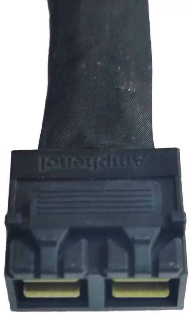 Alt view image 3 of 4 - Vszerda Mini SAS Cable, SFF-8643x2 to SFF-8087x2 Straight to Right Angle High-Speed Data Transfer for SAS/RAID Controllers, Backplanes, and Servers, 74CM/65CMFT