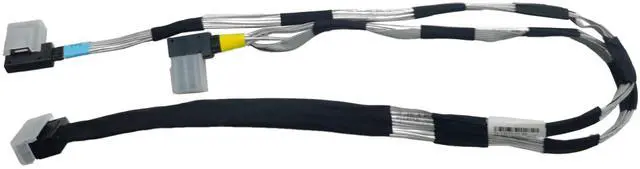 Alt view image 2 of 4 - Vszerda Mini SAS Cable, SFF-8643x2 to SFF-8087x2 Straight to Right Angle High-Speed Data Transfer for SAS/RAID Controllers, Backplanes, and Servers, 74CM/65CMFT