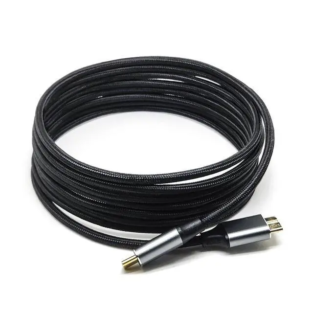 Alt view image 2 of 7 - Vszerda USB Micro B to USB Type C Cable 10 Gbps Fast Data Transfer Cord 3A Quick Charge Compatible with MacBook, iPad, Galaxy S24, Laptop, External Hard Drive - Nylon Black Wire 3.0 M / 9.8 Feet