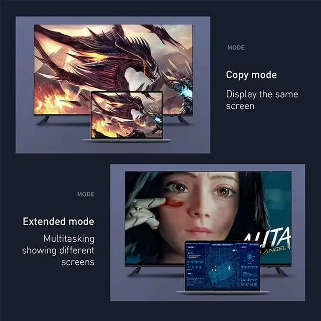 Alt view image 5 of 6 - Vszerda High Definition USB C to DisplayPort Cable 1.4 8K Cord 60Hz UHD 4K for Video Streaming & Gaming Gray Wire Compatible with MacBook Pro/Air Samsung S22/23 Series 2.0 M / 6.5 Feet