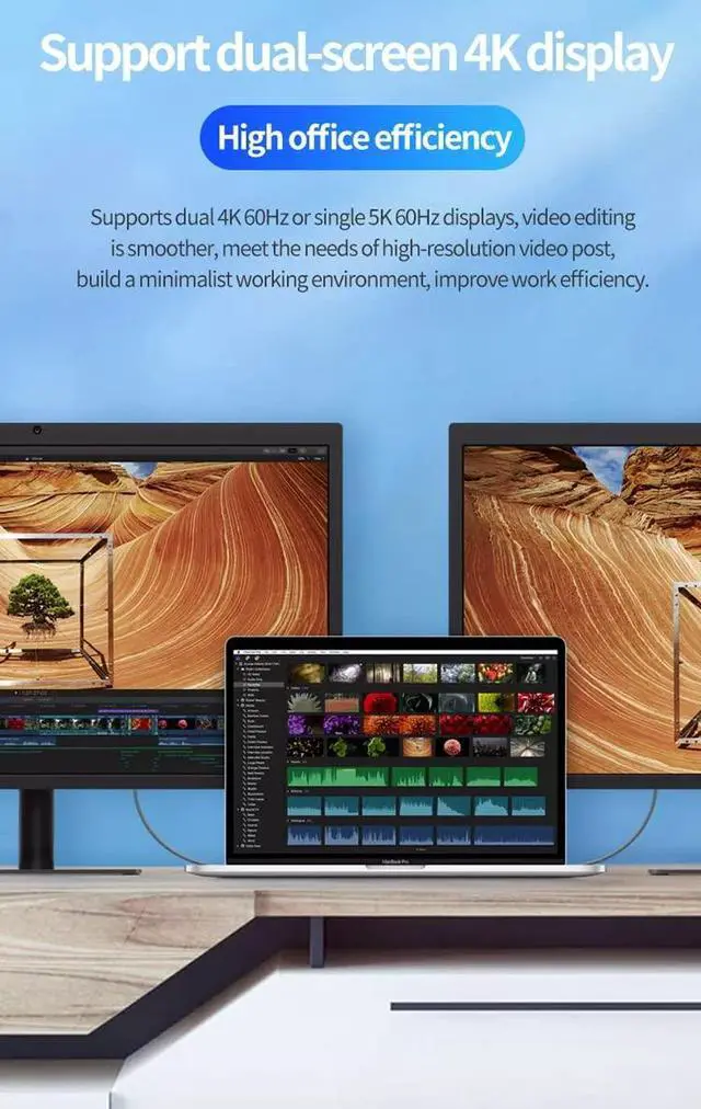 Alt view image 6 of 7 - Vszerda High Speed USB-C 4 Cable Data Transfer Cord Fast Charging Compatible with iPhone 15, MacBook, iPad, Galaxy S23 40Gbps PD 100W Black Wire 2.0 M / 6.5 Feet