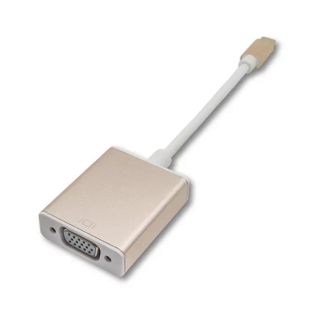 Alt view image 3 of 7 - Vszerda USB C to VGA 1080P Compatible with Samsung S20 Series, Z Fold, Galaxy Note, Galaxy Tab, Apple MackBook Thunderbolt 3 Universal Adapter Cable (Rose Gold Adapter)