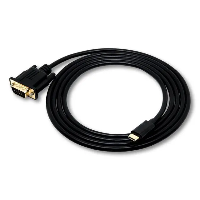 Alt view image 5 of 5 - Vszerda USB C to VGA 1080P Compatible with Samsung S20 Series, Z Fold, Galaxy Note, Galaxy Tab, Apple MackBook Thunderbolt 3 Universal Adapter (Black Cable)   6FT