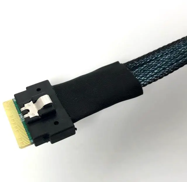 Alt view image 3 of 3 - Vszerda SlimSAS 8i SFF-8654 to 2 X SlimSAS 4i Cable Tri-Mode - 1 Meter