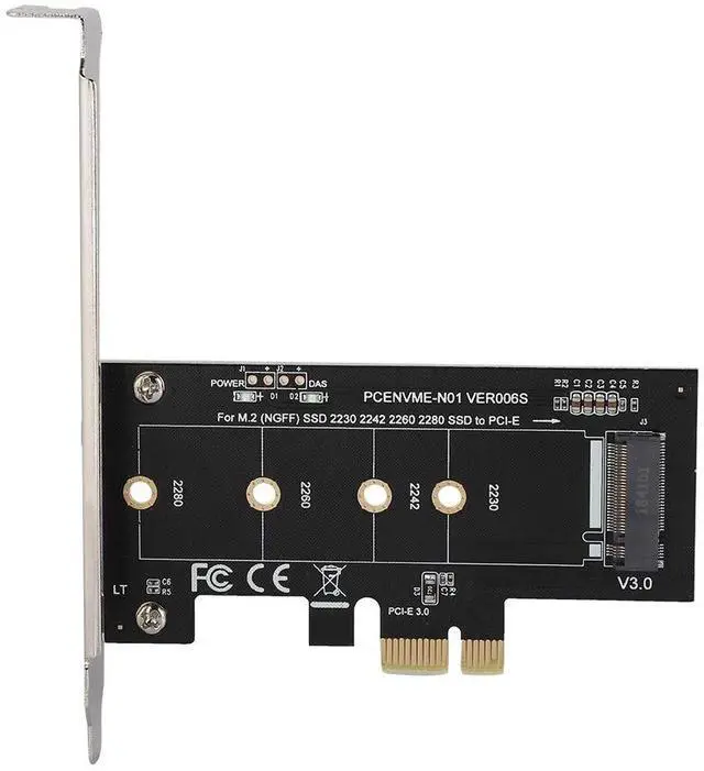 Alt view image 3 of 6 - Vszerda M.2 PCIe PCI E Adapter, M.2 to PCI E3.0 X1 Expansion Card,M2 SSD NGFF NVME (m Key) to PCIe 3.0 x 1 Adapter with Low Bracket for Desktop PCI Express Slot