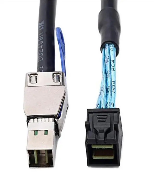 Alt view image 2 of 4 - Vszerda Mini SAS SFF-8644 with IC to SAS SFF-8643 Server Connection Cable (1m)