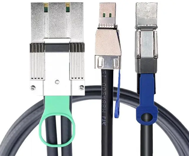 Alt view image 2 of 5 - Vszerda Mini SAS HD SFF-8088 8X 68P I/O Male to 2 Ports SAS HD SFF-8644 36P Male Adapter Cable 100CM