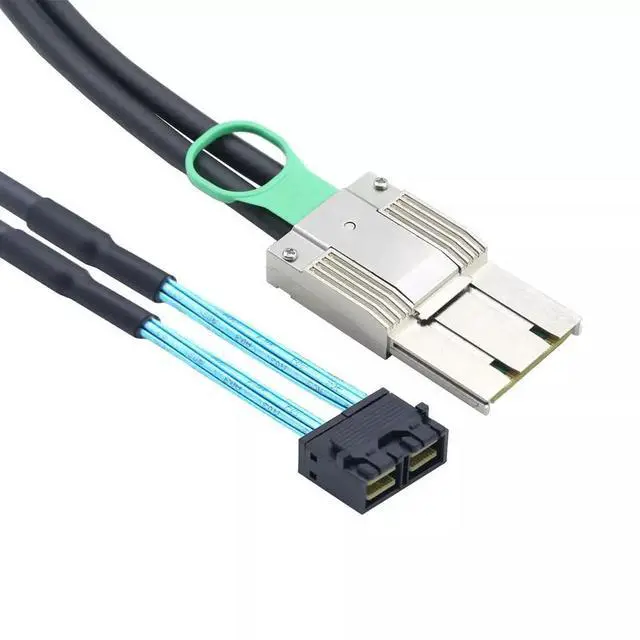 Alt view image 2 of 6 - Vszerda PCIE Mini SAS HD SFF-8088 8X 68P I/O Male to 8X SFF-8643 36P Male Adapter Cable 100CM