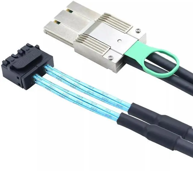 Alt view image 6 of 6 - Vszerda PCIE Mini SAS HD SFF-8088 8X 68P I/O Male to 8X SFF-8643 36P Male Adapter Cable 100CM