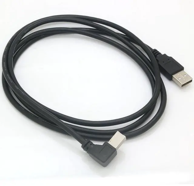 Alt view image 2 of 6 - Vszerda 59inch High Speed 90 Degree USB 2.0 A Male to B Male Printer Scanner Cable with 480Mbps (4.9Feet)