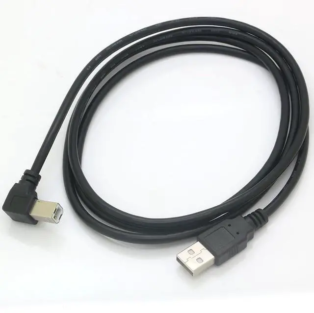 Main image of Vszerda 59inch High Speed 90 Degree USB 2.0 A Male to B Male Printer Scanner Cable with 480Mbps (4.9Feet)