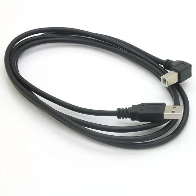 Alt view image 2 of 6 - Vszerda 59inch USB 2.0 High Speed Printer/Scanner Right Angle Cable USB Printer Cable 90 Degree USB 2.0 A Male to B Male Printer Scanner USB B Cable Cord with 480Mbps (Down Angle, 4.9Feet)