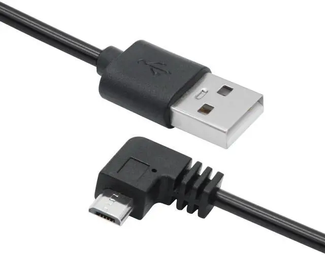 Alt view image 2 of 7 - Vszerda 90 Degree Micro USB Power Cable 11FT, Right Angle USB Dash Cam Charging Cord, for Car Dash Cam, Phones and Other Micro USB Devices Charging