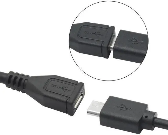 Alt view image 6 of 7 - Vszerda Short Micro USB Extension Cable 9inch, 90 Degree Micro USB Left & Right Angle Male to Female Charging and Data Sync Cable, for Device Cellphone, Tablet, MP3 Extension and More(1Pair)