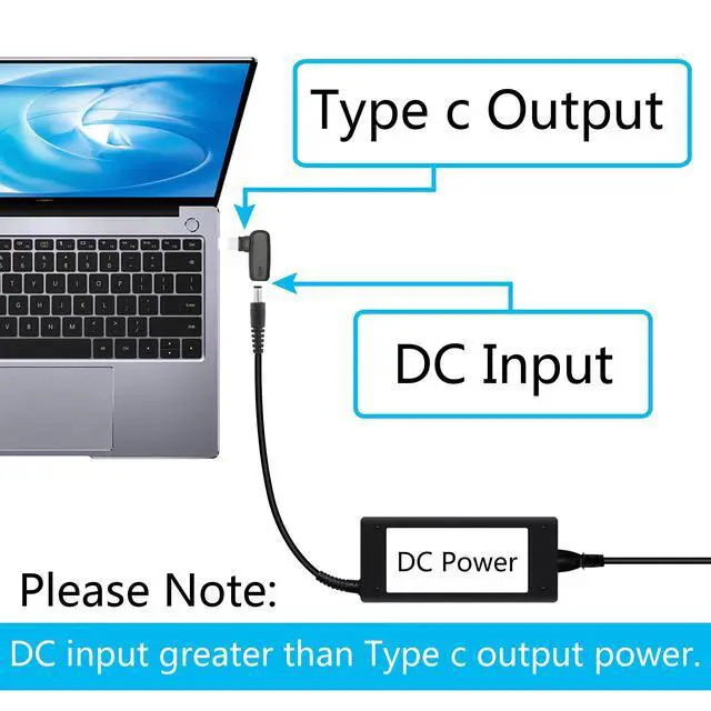 Alt view image 4 of 7 - 100W DC 4.0mm x 1.7mm to USB Type C Connector Adapter, 90 Degree DC 4017 Female to USB C Male Plug Power Charging Adapter, Built-in PD Intelligent Chip, for Phones, Laptops USB Type C Port Devices