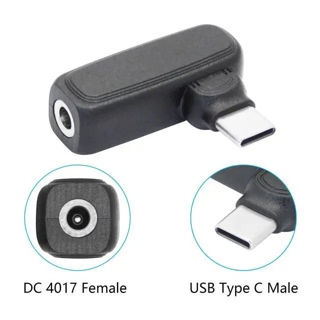 Alt view image 2 of 7 - 100W DC 4.0mm x 1.7mm to USB Type C Connector Adapter, 90 Degree DC 4017 Female to USB C Male Plug Power Charging Adapter, Built-in PD Intelligent Chip, for Phones, Laptops USB Type C Port Devices