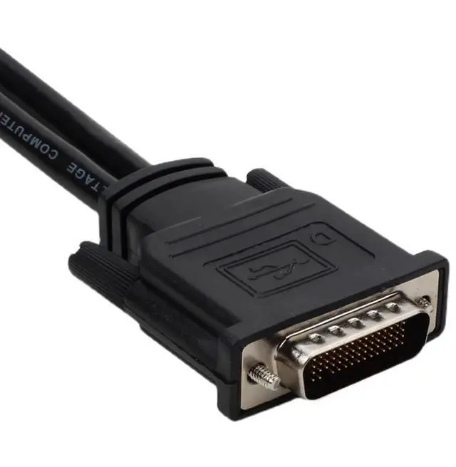 Alt view image 3 of 7 - Vszerda DMS-59pin Male LFH 60Pin to Dual 15Pin VGA RGB Female Splitter Extension Cable for PC Graphics Card